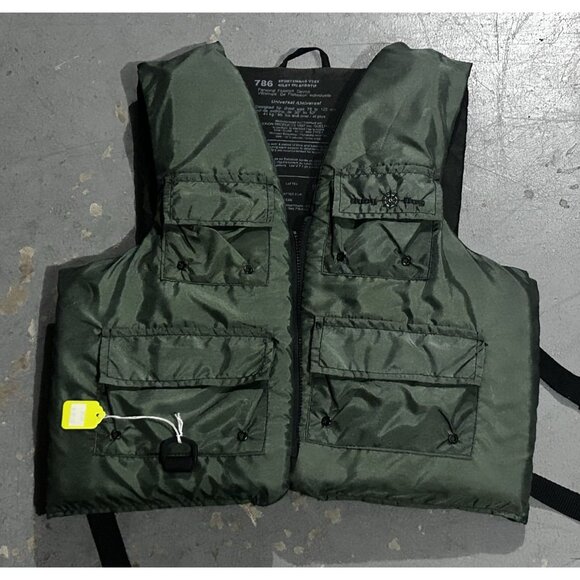 Vintage 786 Sportsman’s Fishing Vest Size 30-50 inches Green - Picture 1 of 9